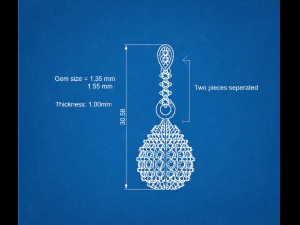 oval shaped earrings 3D Print Model
