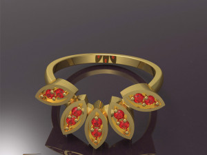 marquise ring 3D-printmodel