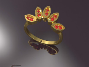 marquise ring Model Cetak 3D