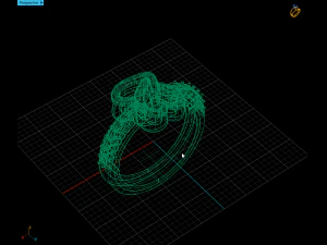 Podw&oacute;jny pierścionek w kształcie serca Model do druku 3D