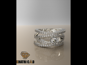 spiral ring with gemstone 3D Принт Модель