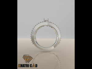 spiral ring with gemstone 3D-Druckmodell
