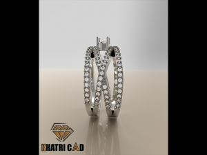 spiral ring with gemstone 3D-Druckmodell
