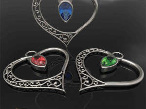 heart pendant Model Cetak 3D