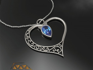 heart pendant Model Cetak 3D