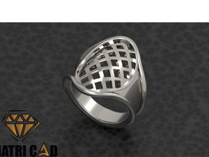 oval shape men ring 3D-printmodel