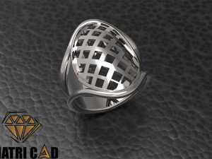 oval shape men ring Model Cetak 3D