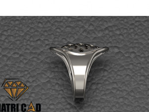 oval shape men ring Model Cetak 3D