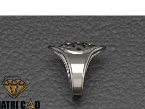 oval shape men ring 3D Print Model