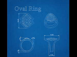 oval shape men ring Model Cetak 3D