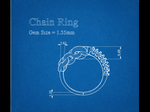 chain ring with gems Modèles 3D en vedette
