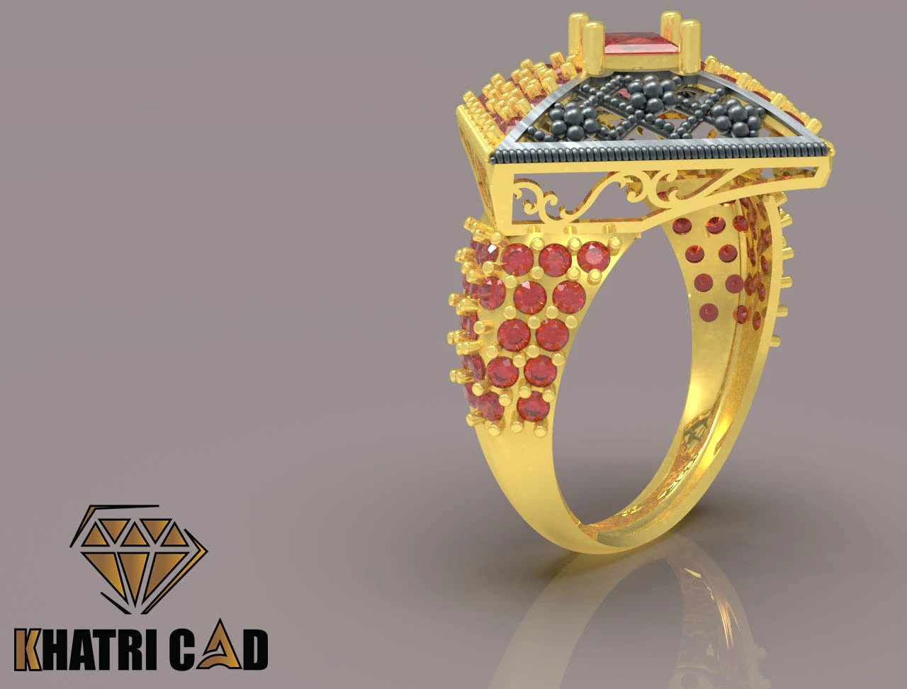 flower box ring with beads 3D Print Model .c4d .max .obj .3ds .fbx .stl .blend