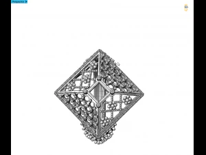 flower box ring with beads 3D Print Model