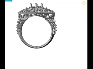 flower box ring with beads 3D Print Model