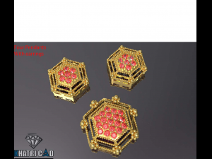 multi shaped pendants with earrings total 8 pieces Modèle 3D