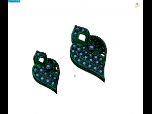 indian style gold pendant full set 3D Print Model