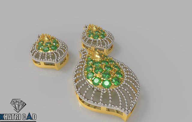gold pendant with beads Model Cetak 3D .c4d .max .obj .3ds .fbx .stl .blend