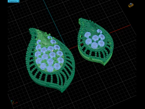 gold pendant with beads 3D Print Model