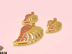 heart pendant with beads 3D Print Model