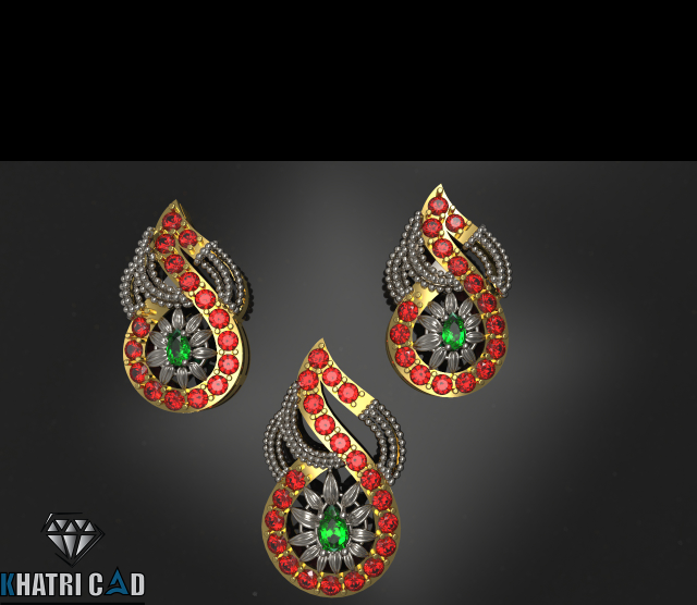 spiral pendant with beads 3D Принт Модель .c4d .max .obj .3ds .fbx .stl .blend 