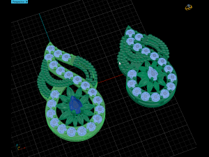 spiral pendant with beads 3D Принт Модель