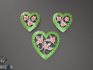 heart pendant with flowers 3D-Druckmodell