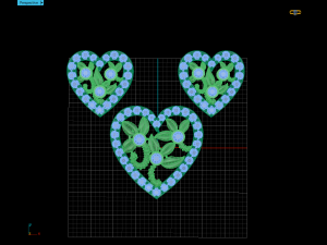heart pendant with flowers 3D-Druckmodell