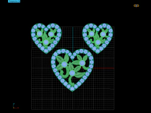heart pendant with flowers 3D Print Model