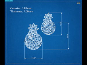 flower pendant with gemstones 3D Print Model