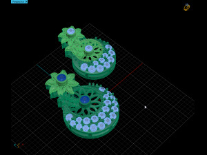 flower pendant with gemstones 3D Print Model