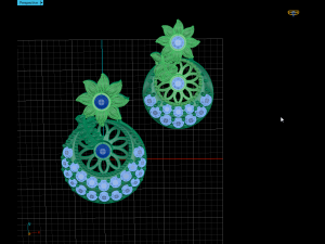 flower pendant with gemstones 3D Print Model
