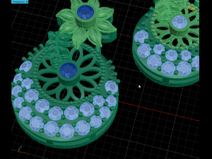 flower pendant with gemstones 3D Print Model