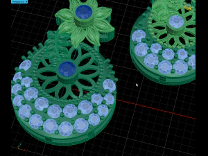 flower pendant with gemstones 3D Print Model