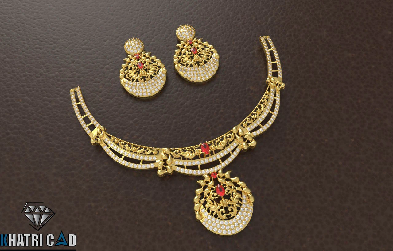 bridal necklace 3D Print Model .c4d .max .obj .3ds .fbx .stl .blend