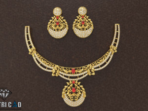 bridal necklace Model Cetak 3D
