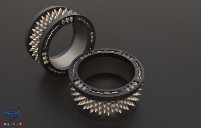 dungeon skull ring 3D 프린트 모델 .c4d .max .obj .3ds .fbx .stl .blend 