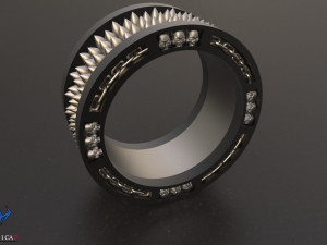 dungeon skull ring 3D 프린트 모델