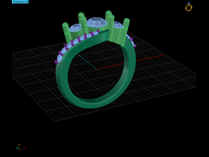 3 stones engagement ring 3D 打印模型