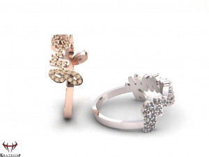 alphabet ring 3Dプリントモデル