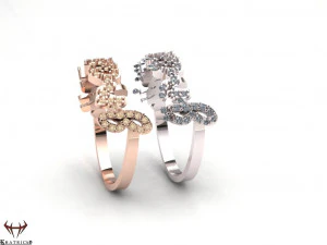 alphabet ring 3D Print Model
