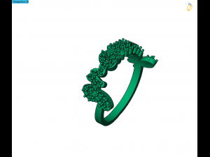 alphabet ring 3Dプリントモデル
