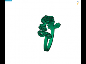 alphabet ring 3Dプリントモデル