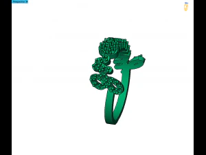 alphabet ring 3D Print Model