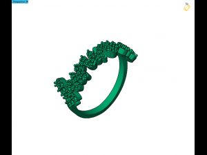 alphabet ring 3Dプリントモデル