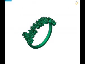 alphabet ring 3D Print Model