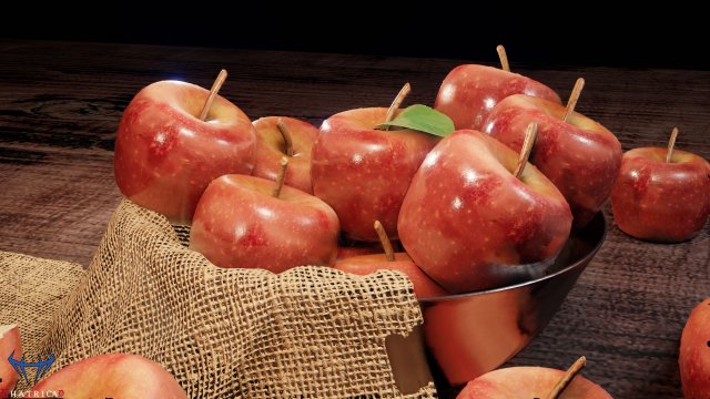apples low poly 3D Model .c4d .max .obj .3ds .fbx .stl .blend