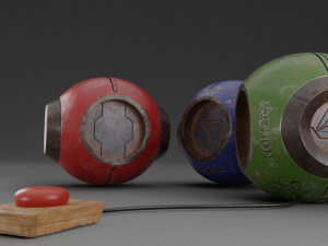 sci fi sphere 3D 모델