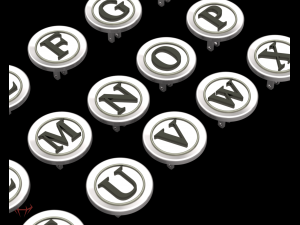 cufflinks all letters alphabets 3D मॉडल