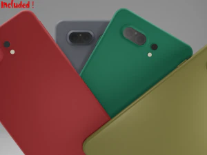cep telefonu d&uuml;ş&uuml;k poli pbr 3D Model