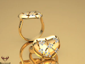 hart charme ring 3D Model